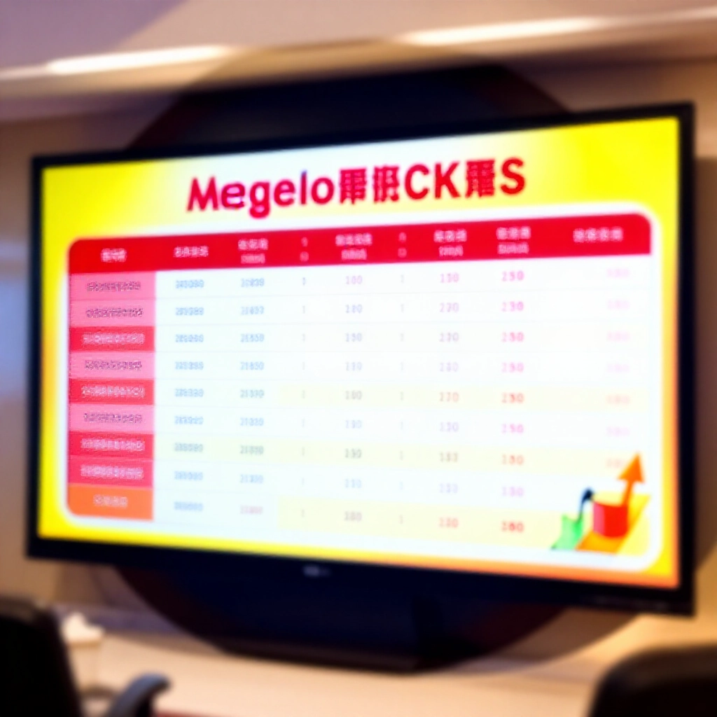 大樂透包牌成本組合大型表格圖表顯示螢幕上，柔和燈光台灣彩券紅黃色調，解說圖示專業財務場景