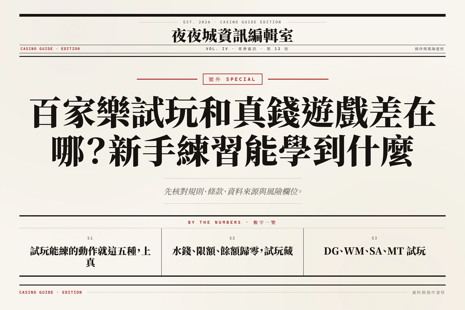 百家樂試玩和真錢遊戲差在哪?新手練習能學到什麼